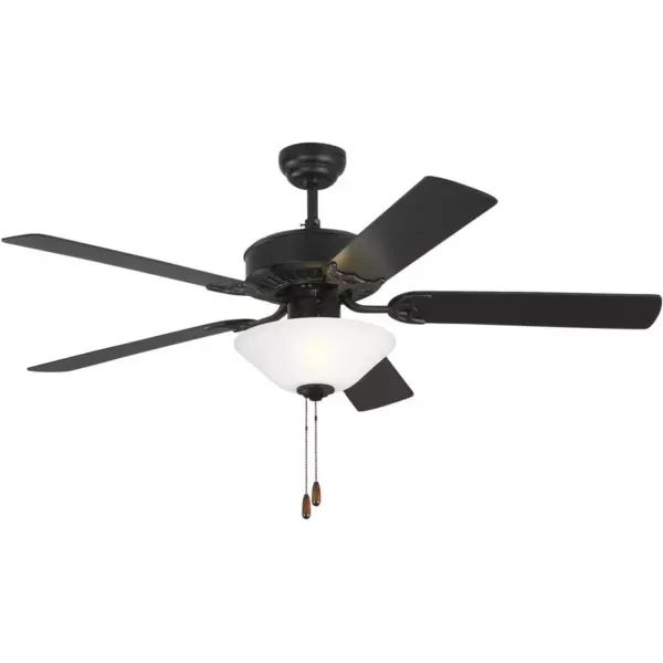 52" Monte Carlo Haven LED 2 Matte Black Pull Chain Ceiling Fan