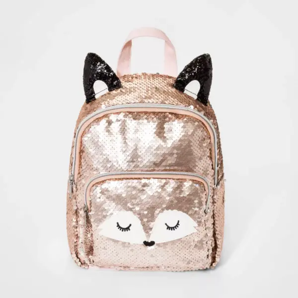 Girls' Flip Sequin Fox Mini Backpack - Cat & Jack™ Pink