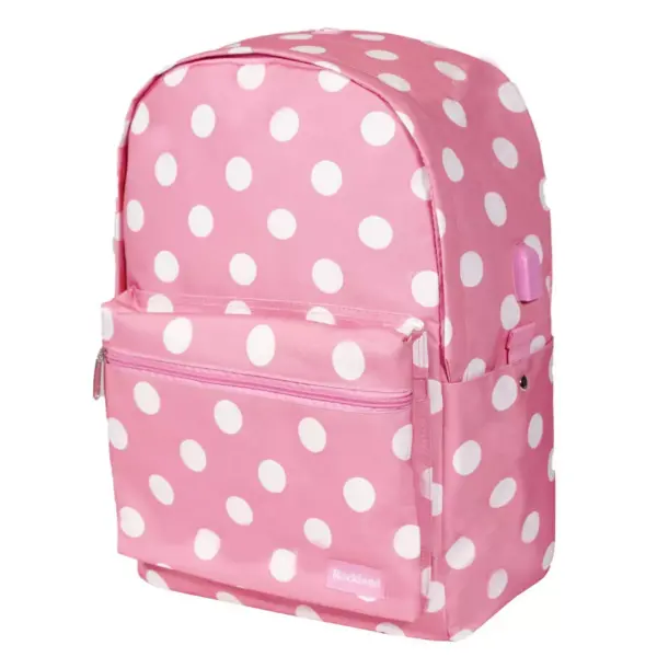 Rockland 17'' Classic Laptop Backpack - Pink Dot