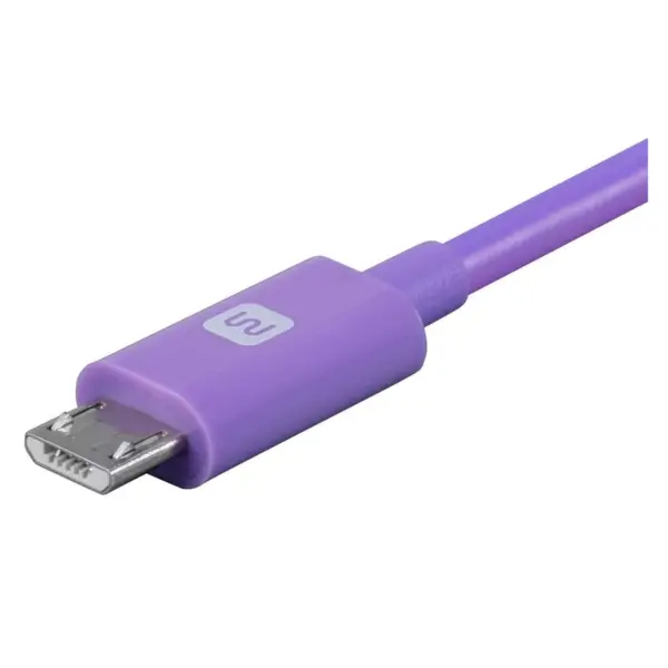 Monoprice USB Type-A to Micro Type-B Cable - 6 Feet - Purple | 2.4A, 22/30AWG - Select Series