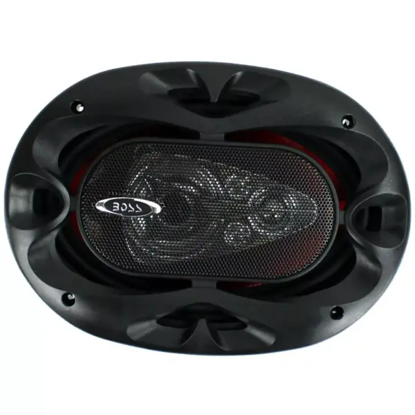 Boss CH6950 6x9" 5-Way 600W Car Speakers + QTW6X9 Angled 6x9" Speaker Box