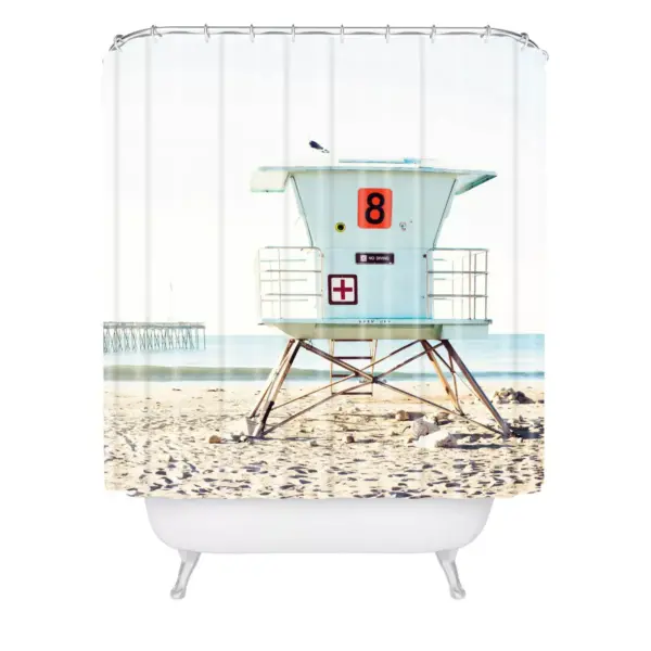 Bree Madden Ventura Beach Shower Curtain Blue - Deny Designs