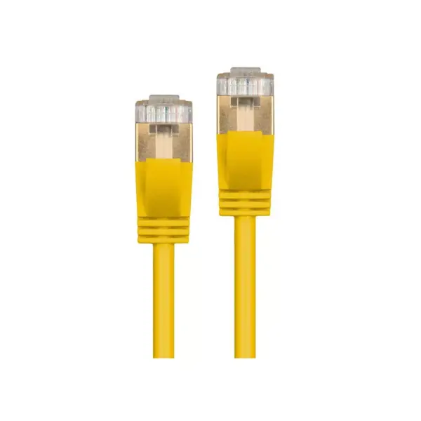 Monoprice SlimRun Cat6A Ethernet Patch Cable - Network Internet Cord - RJ45, Stranded, STP, Pure Bare Copper Wire, 36AWG, 2ft, Yellow