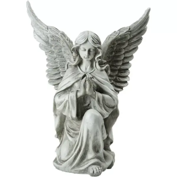 Northlight 13" Kneeling Praying Angel Religious Outdoor Patio Garden Statue - Gray