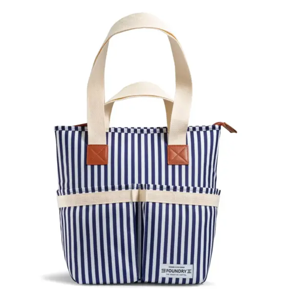 Fit & Fresh Foundry Wine 9.6qt Cooler Tote - Navy Stripe