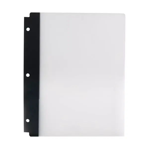 Staples 2 Pocket Poly Folder Frosted Black 920331