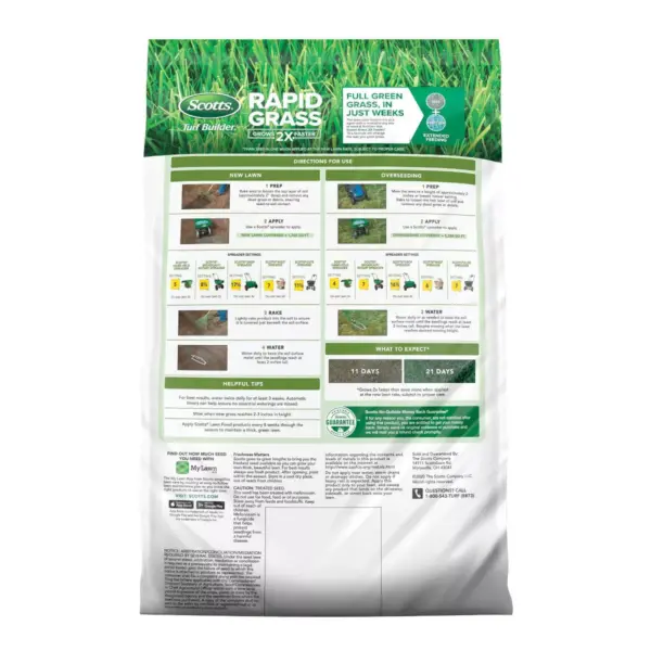 Scotts Turf Builder Rapid Grass Tall Fescue Mix Grass Seeds  - 16lb