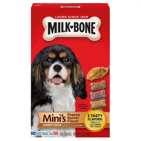 MilkBone Mini's Biscuits Peanut Butter Flavor Dog Treats - 15oz