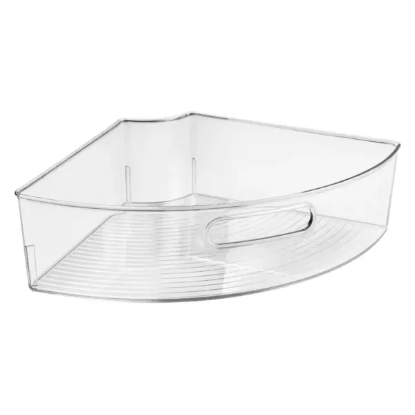 iDESIGN Linus 1/4 Wedge Lazy Susan Large Clear