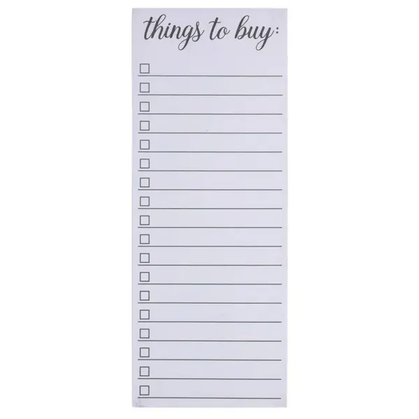 Paper Junkie 6-Pack To-Do List Notepads Magnetic Note Pads Grocery Shopping List Reminders for Fridge 3 Classic Designs 60 Sheets per Pad 3.5" x 9"