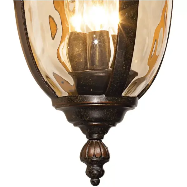 John Timberland Vintage Outdoor Wall Light Fixture Bronze Metal 20 1/2" Champagne Hammered Glass for Exterior House Porch Patio