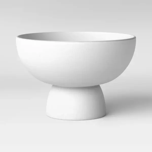 6" x 10" Ceramic Footed Bowl White - Project 62™