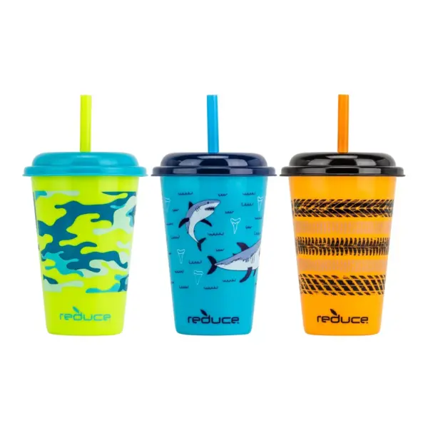 Reduce 12oz 3pk Plastic Go-Go Cups