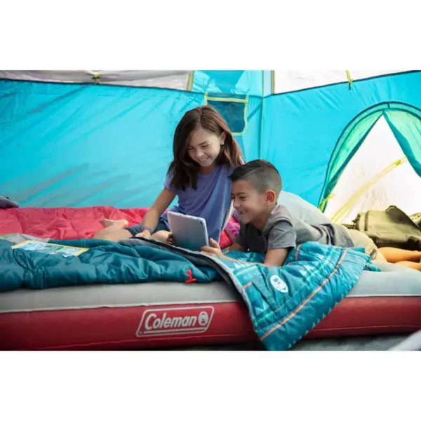 Coleman 50 Degree Youth Sleeping Bag - Turquoise