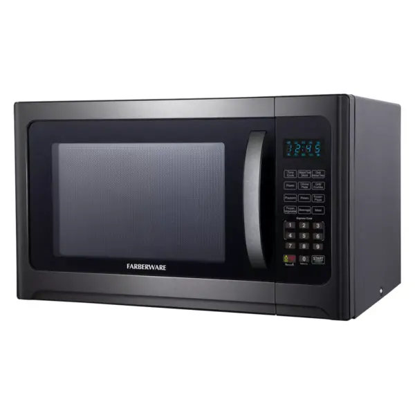 Farberware 1.2 cu ft 1100 Watt Microwave Oven with Grill Function Black Stainless Steel - FMO12AHTBSG