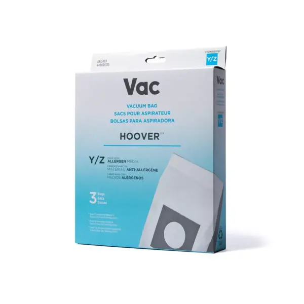 Vac Hoover Type Y/Z Allergen Vacuum Cleaner Replacement Bags Pack of 3