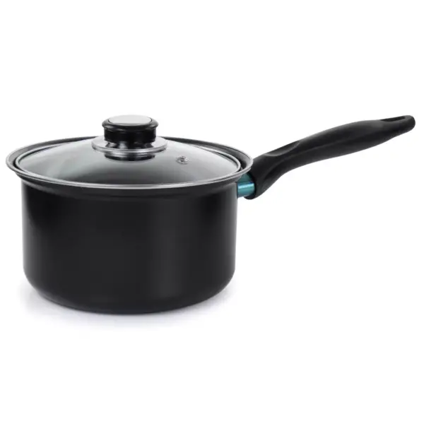 Gibson Home Newton 7 Piece Carbon Steel Cookware Set in Black