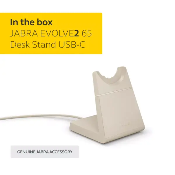 Jabra Evolve2 65 Charging Stand USB-C - Beige 14207-62