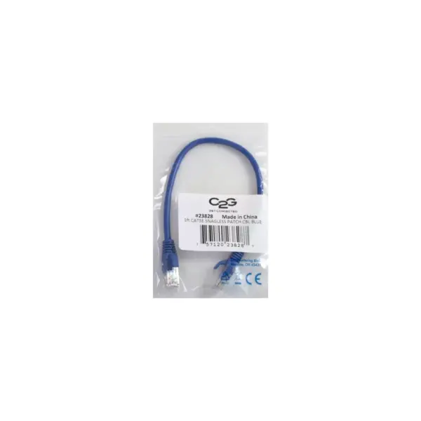 C2G 10ft Cat5e Snagless Unshielded (UTP) Network Patch Ethernet Cable-Blue - Category 5e for Network Device - RJ-45 Male - RJ-45 Male - 10ft - Blue