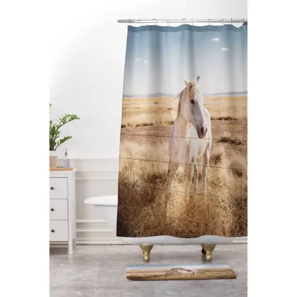 Bethany Young Photography West Texas Wild Shower Curtain Beige - Deny Designs