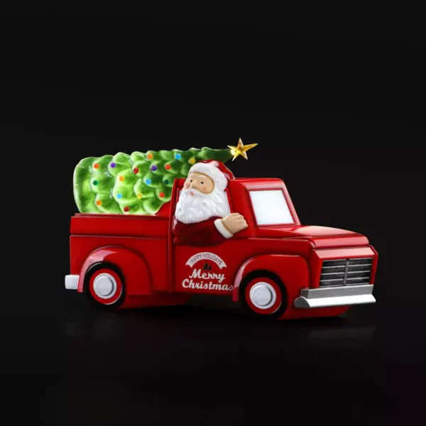 Mr. Christmas Outdoor LED Christmas Decoration Santa in Christmas Tree Truck - 21"