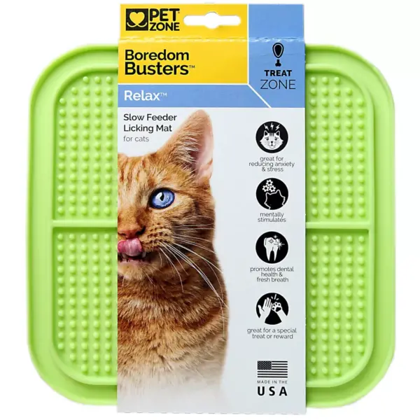 Pet Zone Boredom Busters Relax Slow Feeder Licking Cat Mat