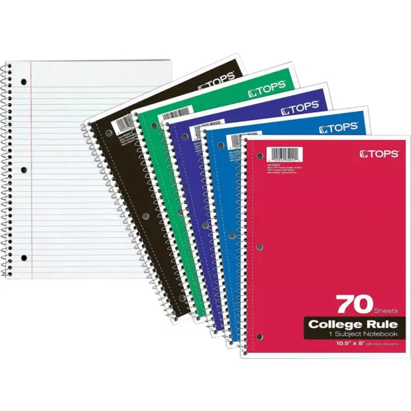 Oxford 1-Subject Notebook 8" x 10 1/2" College Ruled 70 Sheets 1554497