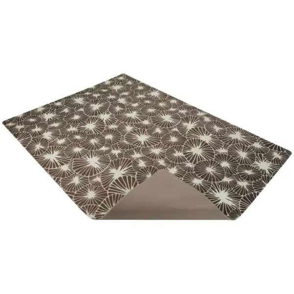 Drymate Cat Litter Trapping Mat - Flowers Gray