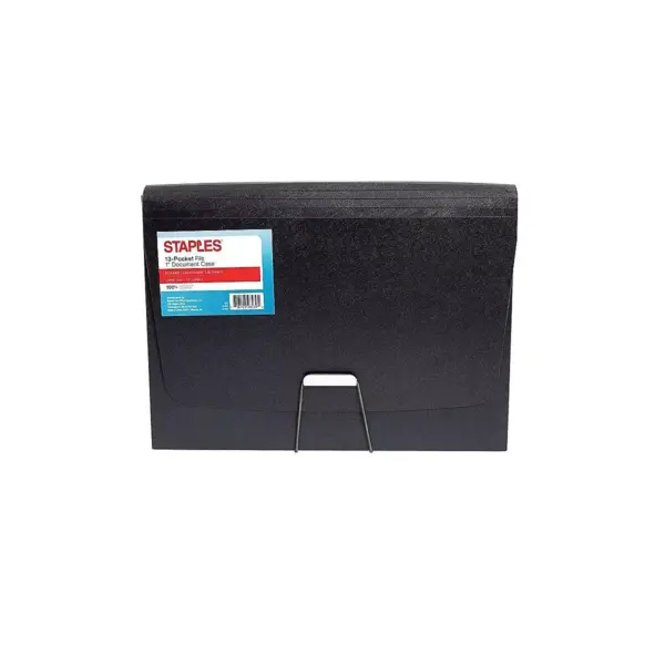 Staples Expanding File with 1" Document CS Letter Size 13-pocket Black TR51806/51806