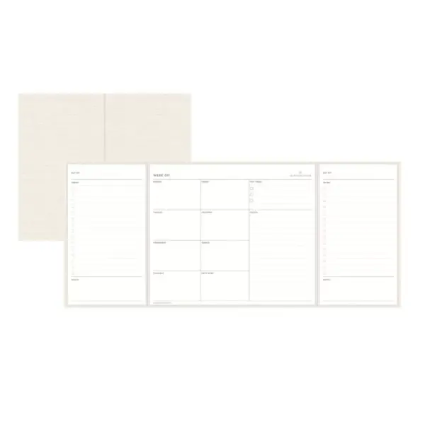 Day Designer Desk Folio Pearlized Cream - Blue Sky