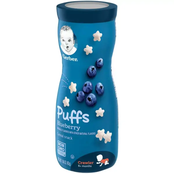 Gerber Puffs Blueberry Non-GMO Cereal Snack - 1.48oz