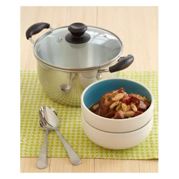 IMUSA 8qt Aluminum Pot with Glass Lid and Bakelite Handles