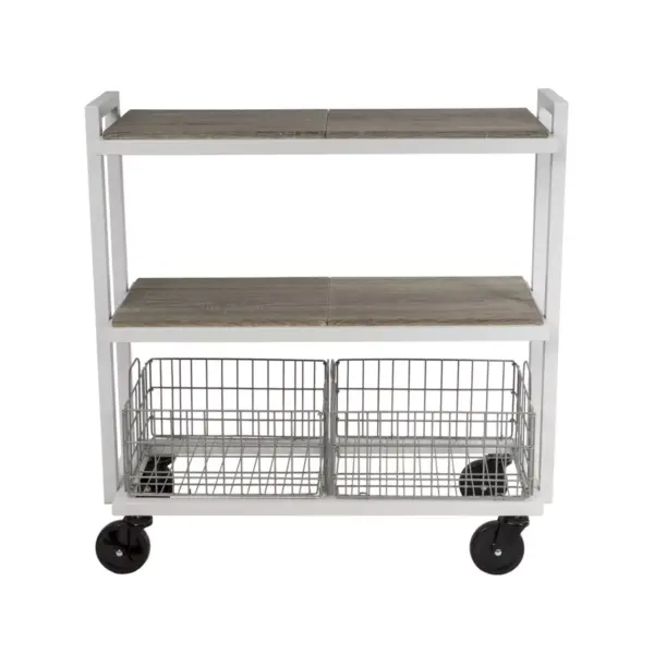 Cart System with wheels 3 Tier White - Atlantic