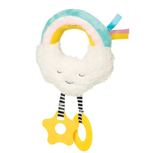 Manhattan Toy Cherry Blossom Days Cloud Baby Circle Rattle with Crinkle Paper and Teethers