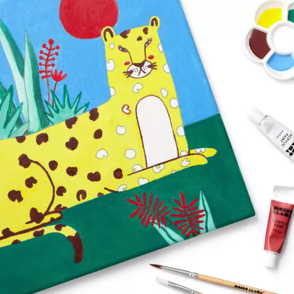 11"x11" Paint-Your-Own Canvas Kit Cheetah - Mondo Llama™