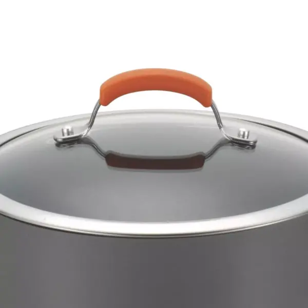 Rachael Ray 3qt Hard Anodized Aluminum Nonstick Saucepan with Orange Handles