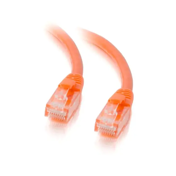 C2G-8ft Cat5e Snagless Unshielded (UTP) Network Patch Cable - Orange - Category 5e for Network Device - RJ-45 Male - RJ-45 Male - 8ft - Orange