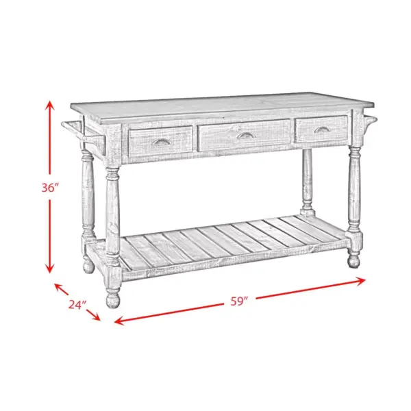 Tori Kitchen Server Cocoa Top/Latte Base - Picket House Furnishings