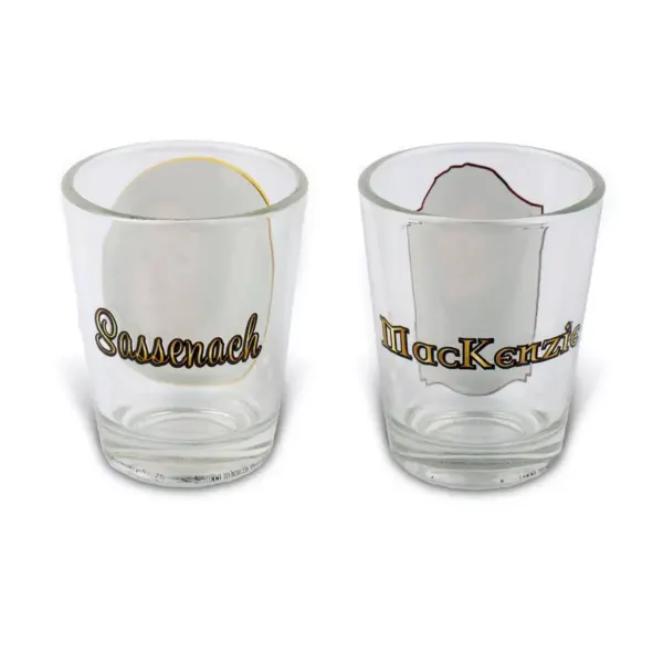 Surreal Entertainment Outlander Collectibles Jamie and Claire Fraser Shot Glasses | Collectors Edition