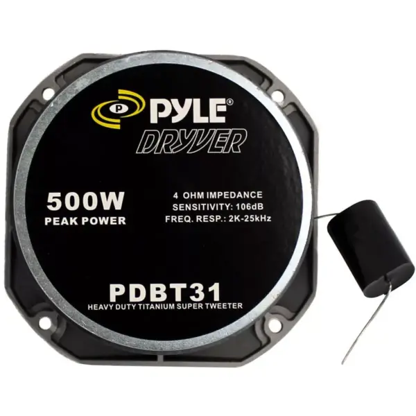 PYLE PDBT31 1.5" 2000W 4-Ohm Heavy Duty Titanium Super Car Audio Tweeters