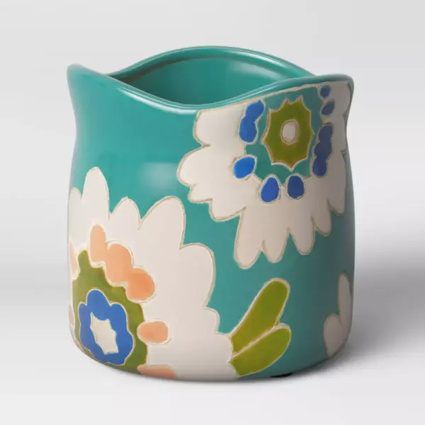 6" Earthenware Planter Floral - Opalhouse™