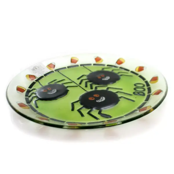 Tabletop 13.0" Spider Fused Plate 13 Inch Round Halloween Platter Gallerie Ii  -  Serving Platters