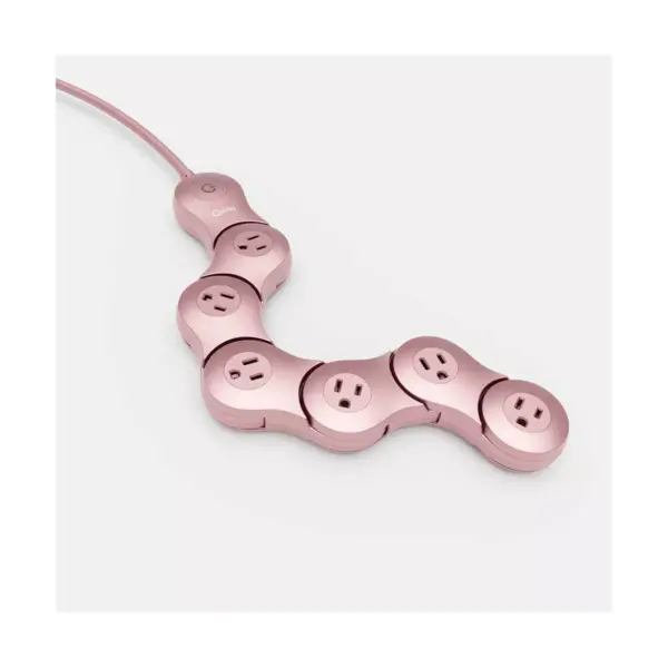 Quirky Pivot Power Rose 6 Outlet Surge Protector Rose Gold