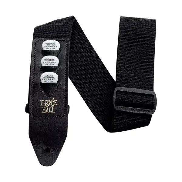 Ernie Ball Pickholder Guitar Strap Black 2 in.