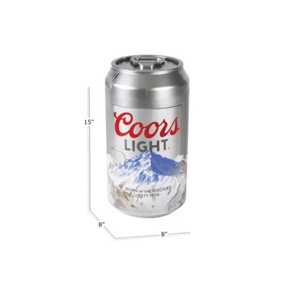 Koolatron CL06 Official Coors Light Design 8 Can AC/DC Electric Mini Cooler with Removable Shelf