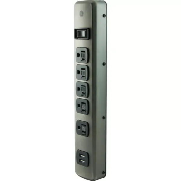 General Electric 5 Outlet Designer Brushed Nickel Surge  Protector