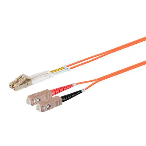 Monoprice OM1 Fiber Optic Cable - 2m (Meter) - LC/UPC-SC/UPC, Multi Mode, Duplex, 62.5/125 Type, 2.0mm, PVC