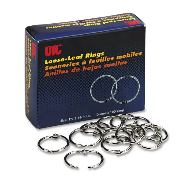 Officemate Book Rings 1" 100/Box 99701