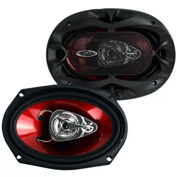 BOSS CH6930 6x9" 400W 3-Way Car Coaxial Audio Stereo Speakers Red