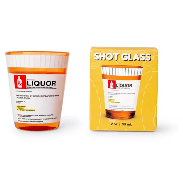 Just Funky Rx Prescription Shot Glass | Holds 2 Ounces